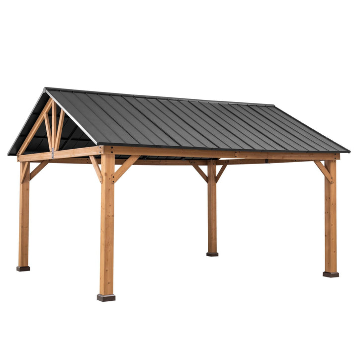 Zedernholz Gazebo REBRA - 404cm x 465cm