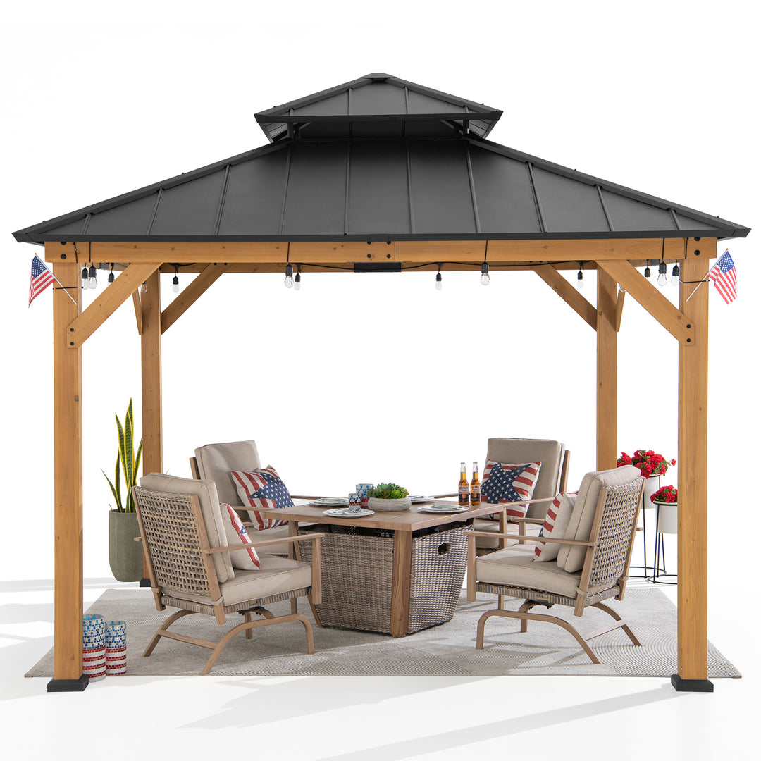 Zedernholz Gazebo KAPS - 330cm x 330cm