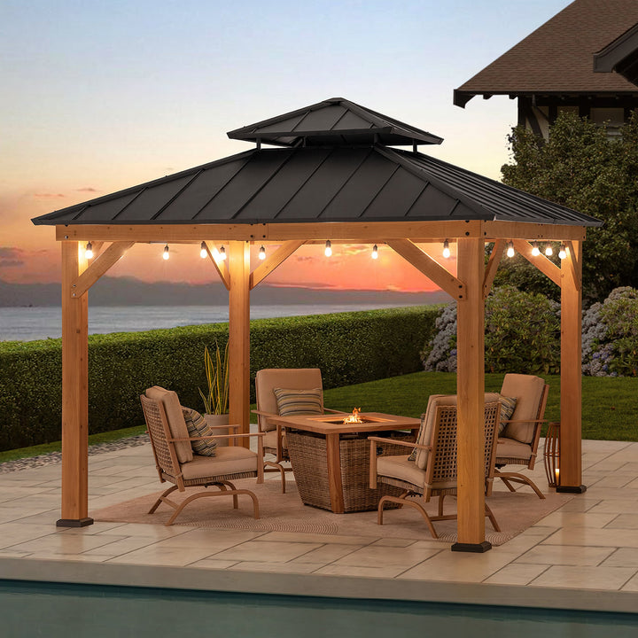 Zedernholz Gazebo KAPS - 330cm x 330cm