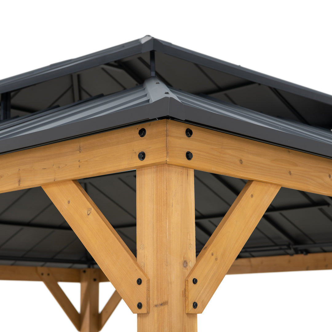 Zedernholz Gazebo TRIVOR -  390cm x 450cm