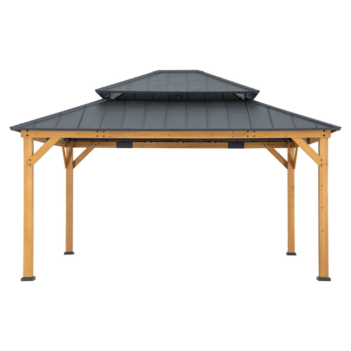 Zedernholz Gazebo TRIVOR -  390cm x 450cm