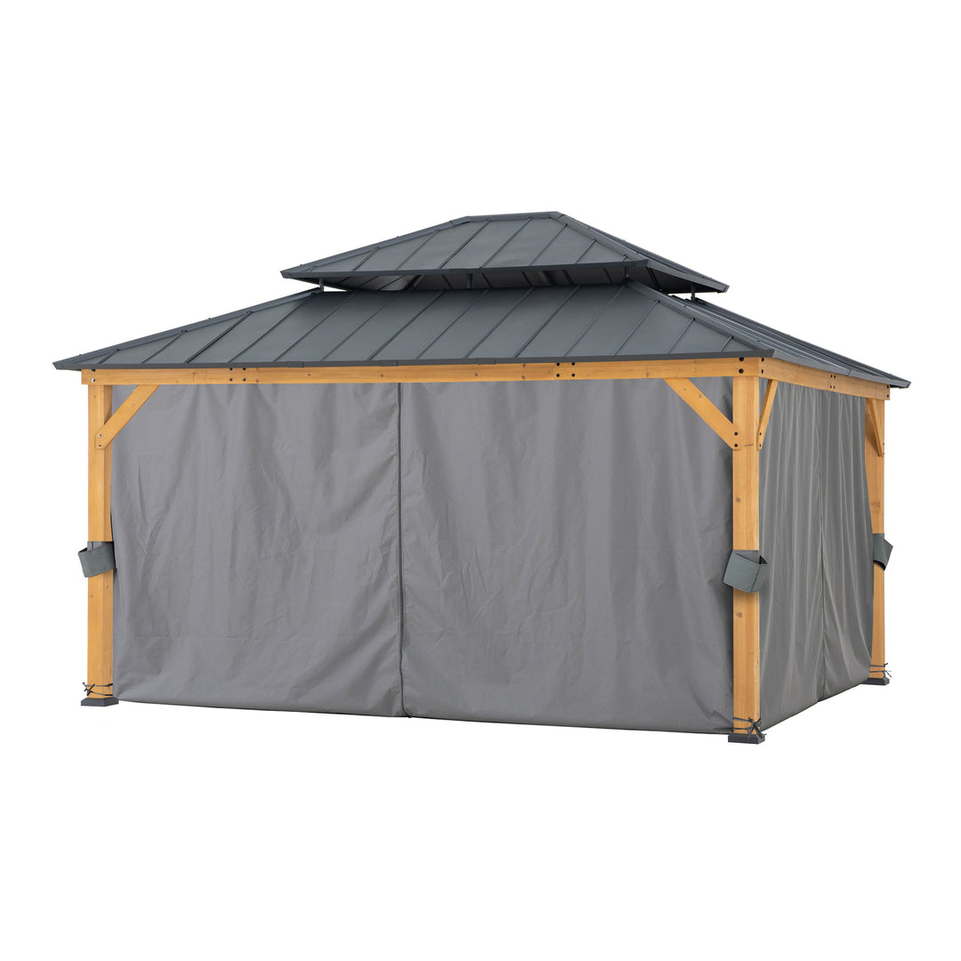 Zedernholz Gazebo TRIVOR -  390cm x 450cm