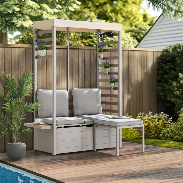 Stahl Gartensofa FARO - 142cm x 128cm