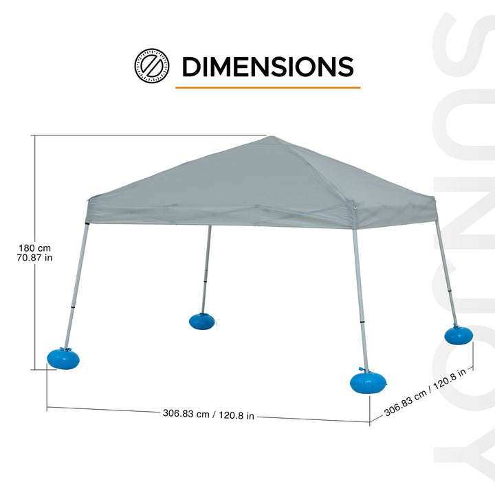 Stoff schwimmender Poolpavillon GRAN - 300cm x 300cm