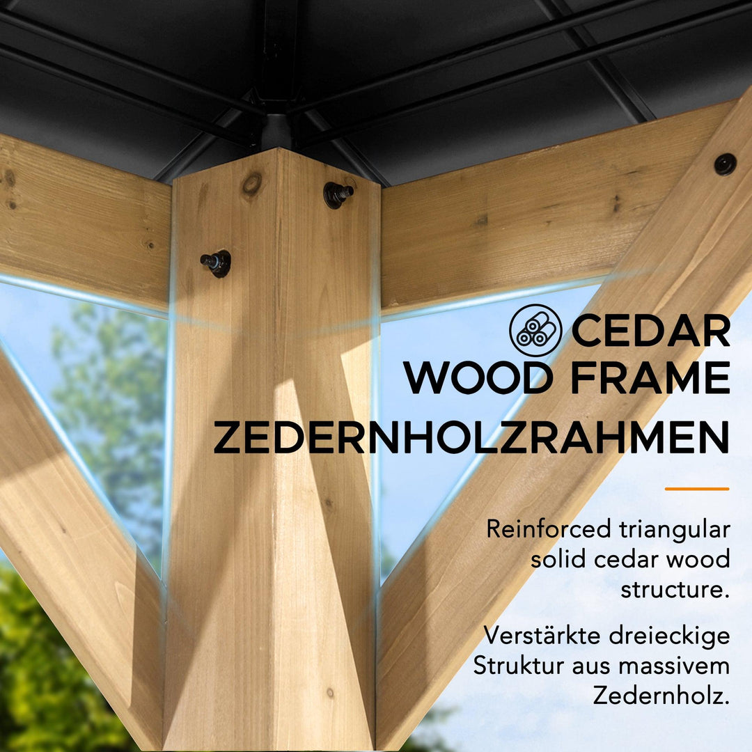 Zedernholz Gazebo KAPS - 330cm x 330cm