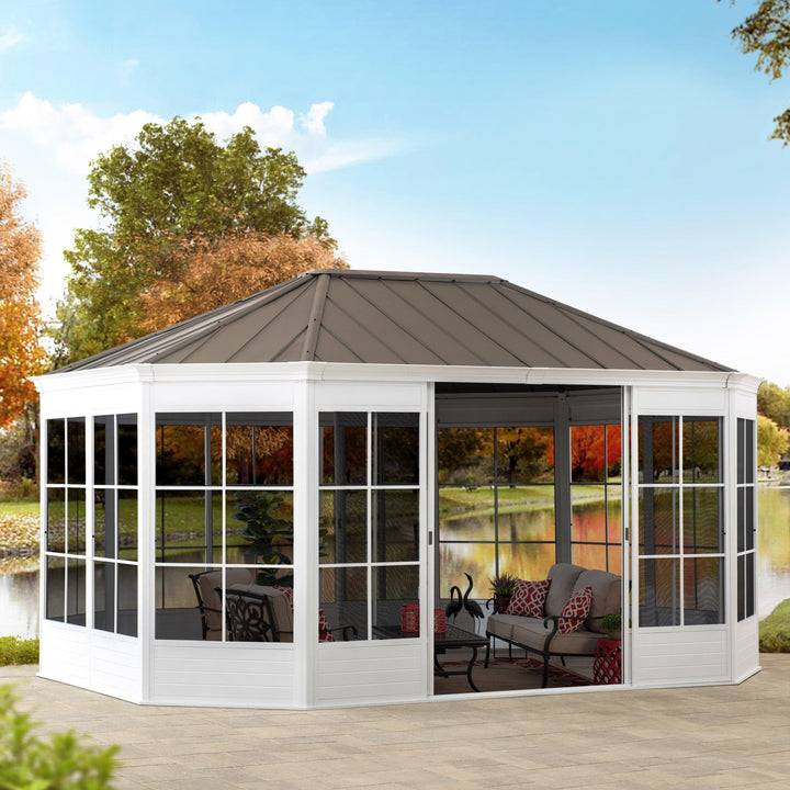 Gazebo BIRKETT - 488cm x 366cm - Sunjoy Gartenmöbel