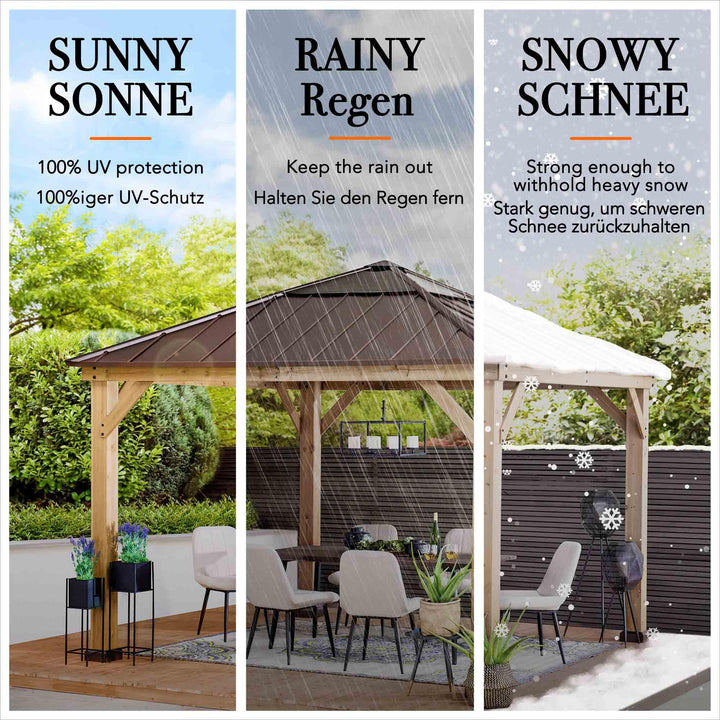 Gazebo PIRIN - 336cm x 336cm - Sunjoy Gartenmöbel