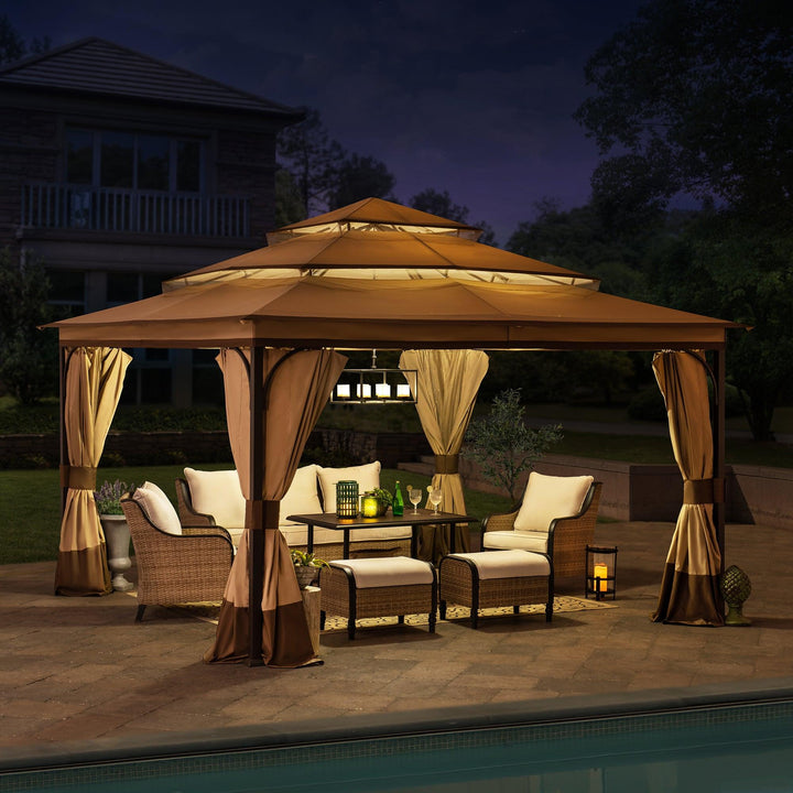 Gazebo ROPI - 395cm x 395cm - Sunjoy Gartenmöbel