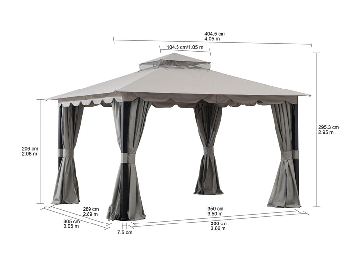 Gazebo STOJ - 336cm x 402cm - Sunjoy Gartenmöbel