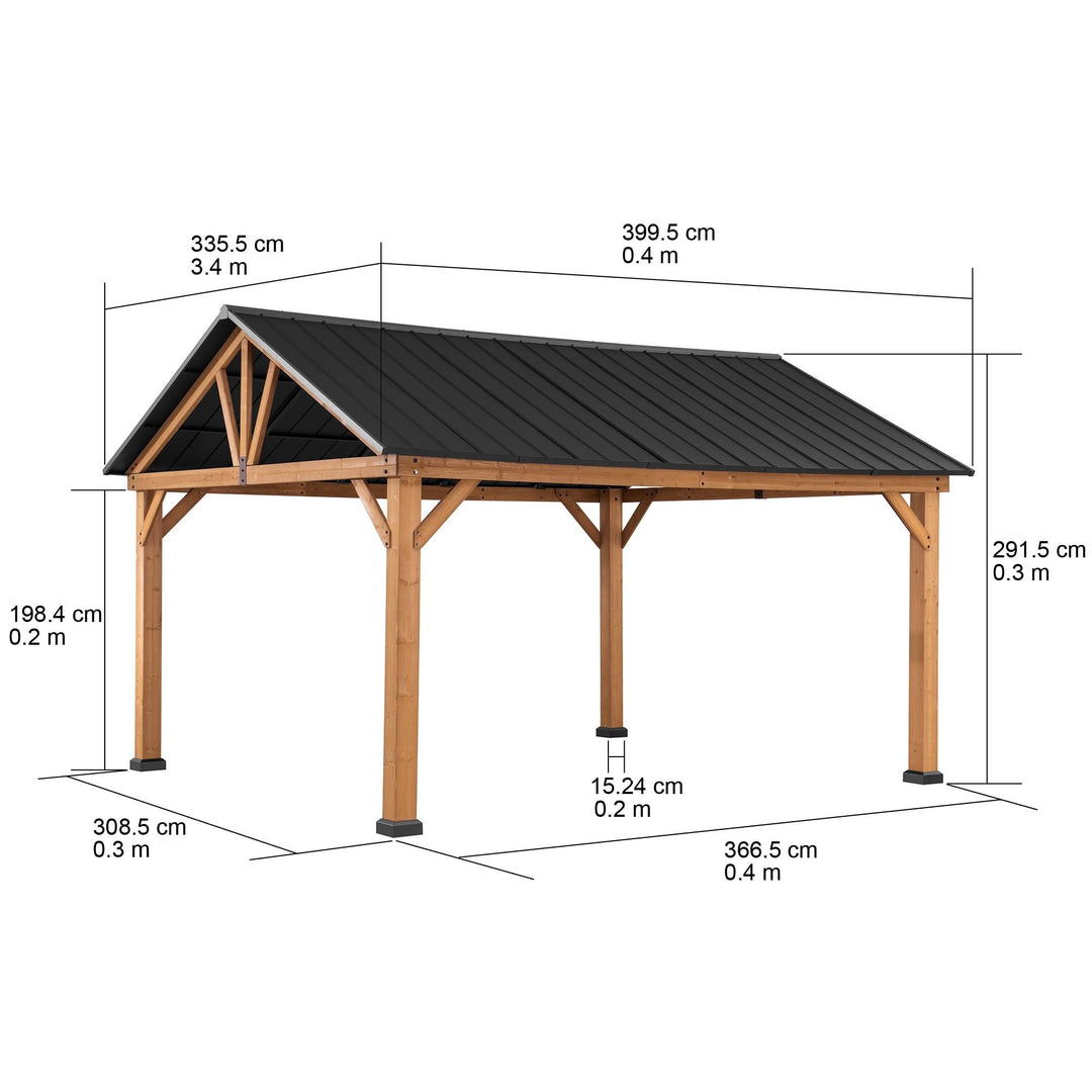 Gazebo TÖDI - 399cm x 335cm - Sunjoy Gartenmöbel