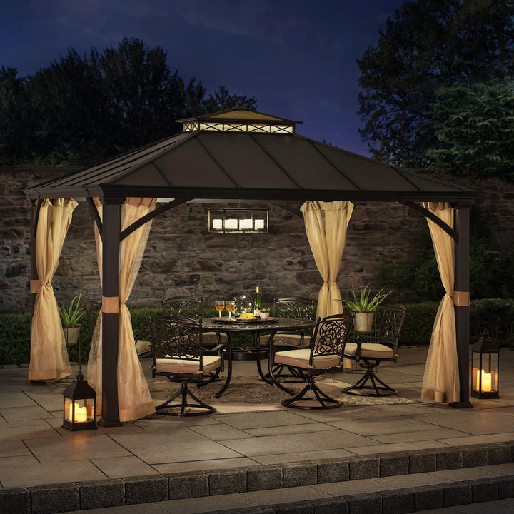 Gazebo TORRE - 385cm x 324cm - Sunjoy Gartenmöbel