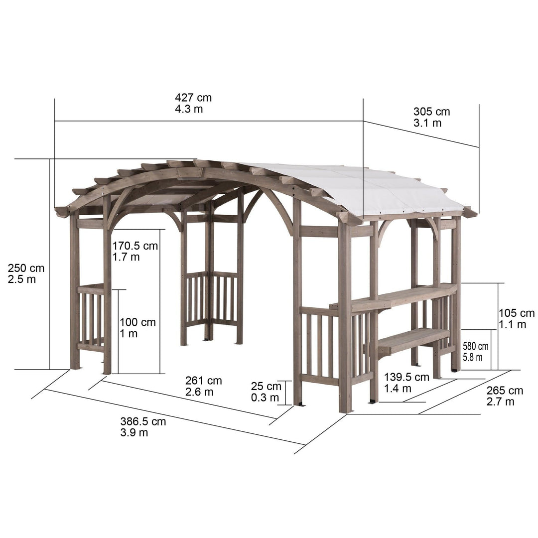 Pergola DAJTI - 427cm x 305cm - Sunjoy Gartenmöbel