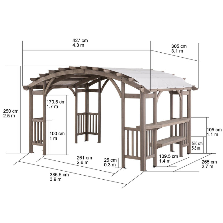 Pergola DAJTI - 427cm x 305cm - Sunjoy Gartenmöbel