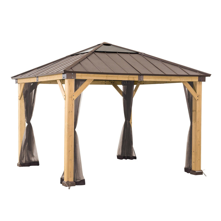 Zedernholz Gazebo Netz für 273cm x 273cm - Sunjoy Gartenmöbel