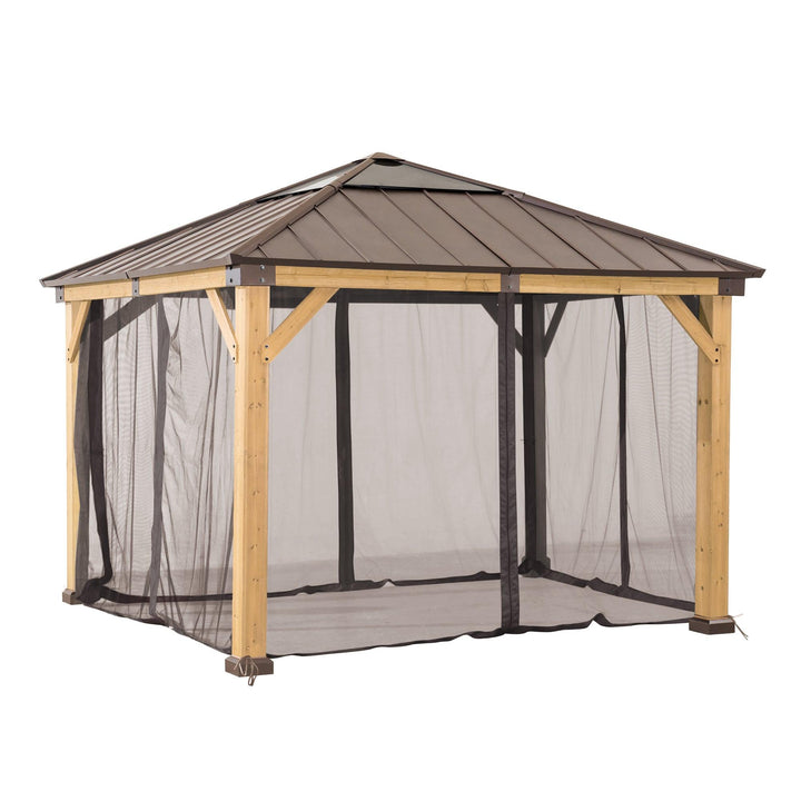 Zedernholz Gazebo Netz für 335cm x 393cm - Sunjoy Gartenmöbel