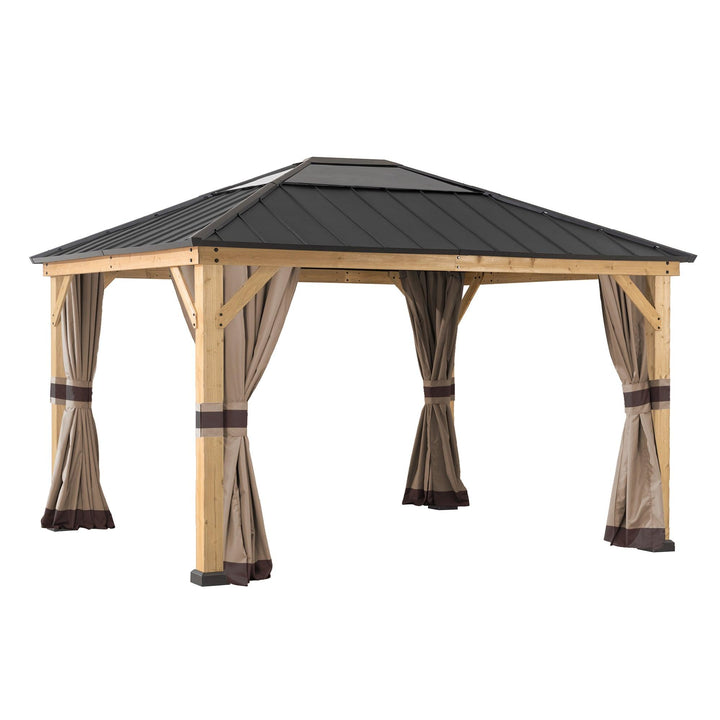 Zedernholz Gazebo Vorhang für 335cm x 393cm - Sunjoy Gartenmöbel