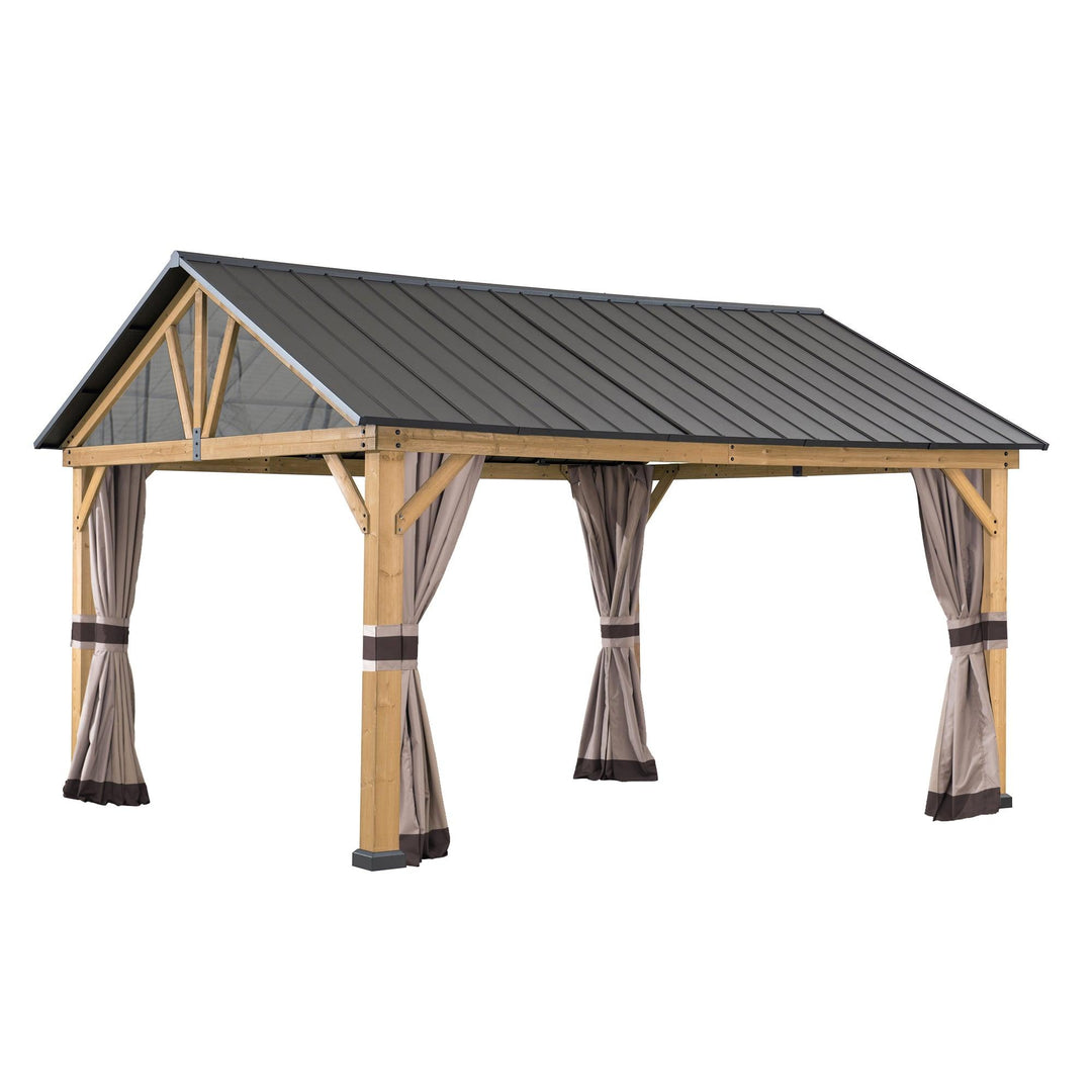 Zedernholz Gazebo Vorhang für 335cm x 399cm - Sunjoy Gartenmöbel