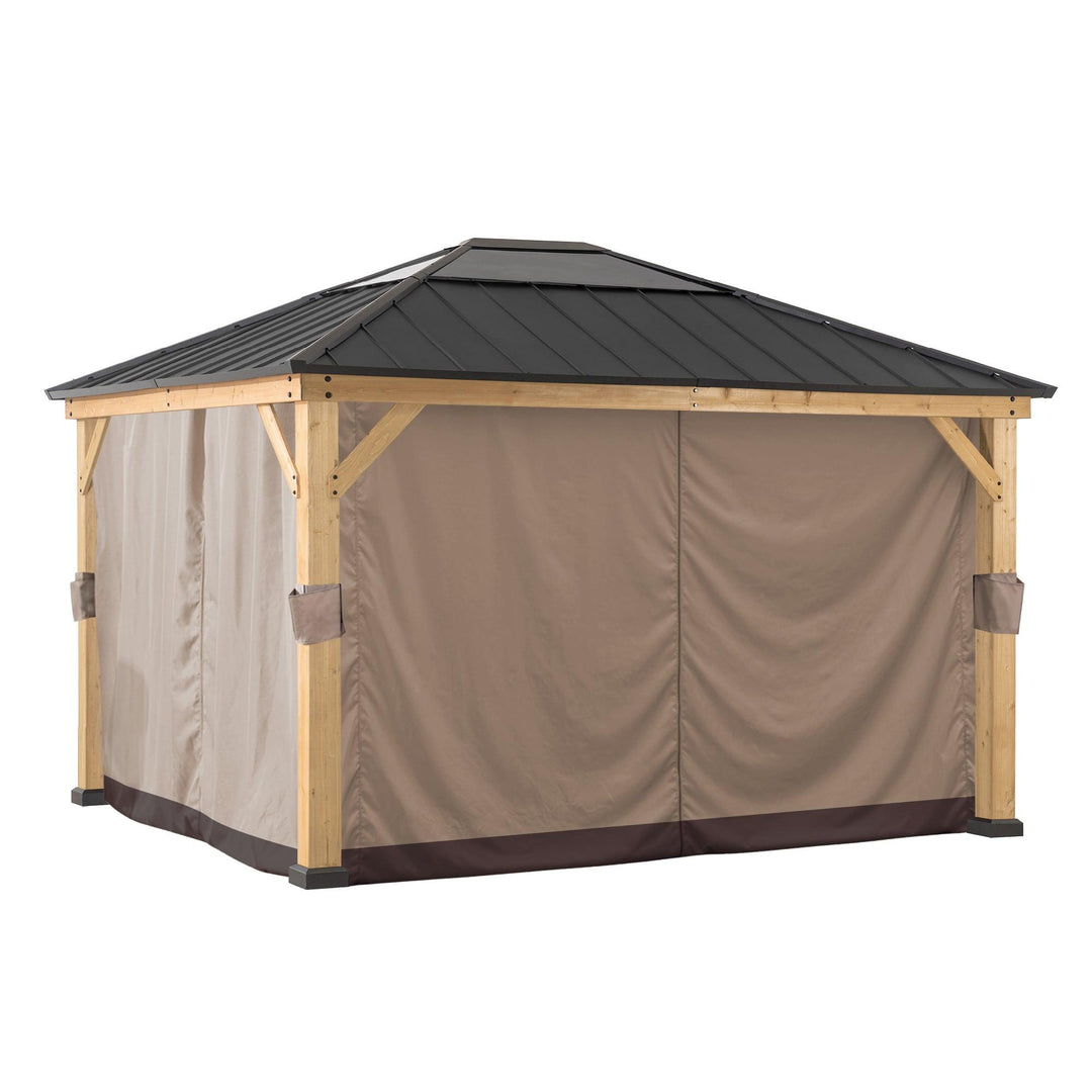 Zedernholz Gazebo Vorhang für 393cm x 452cm - Sunjoy Gartenmöbel